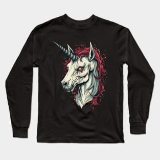 Creepy Unicorn Long Sleeve T-Shirt